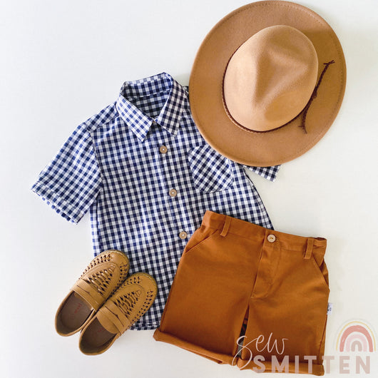 Boys handmade shorts and shirt Tadah Troop