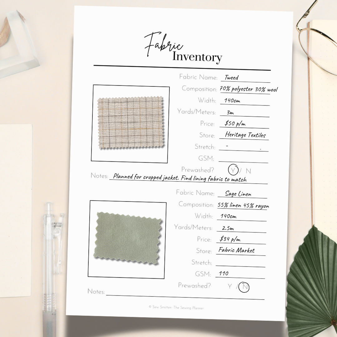The Sewing Planner - PDF Printable
