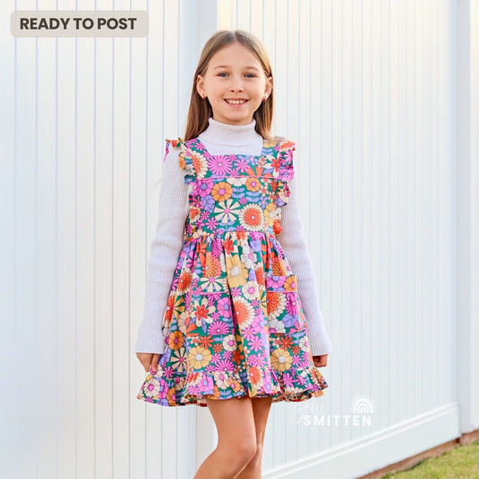 OOAK Gigi Pansy Pinny - Ready to Post (Size 6)