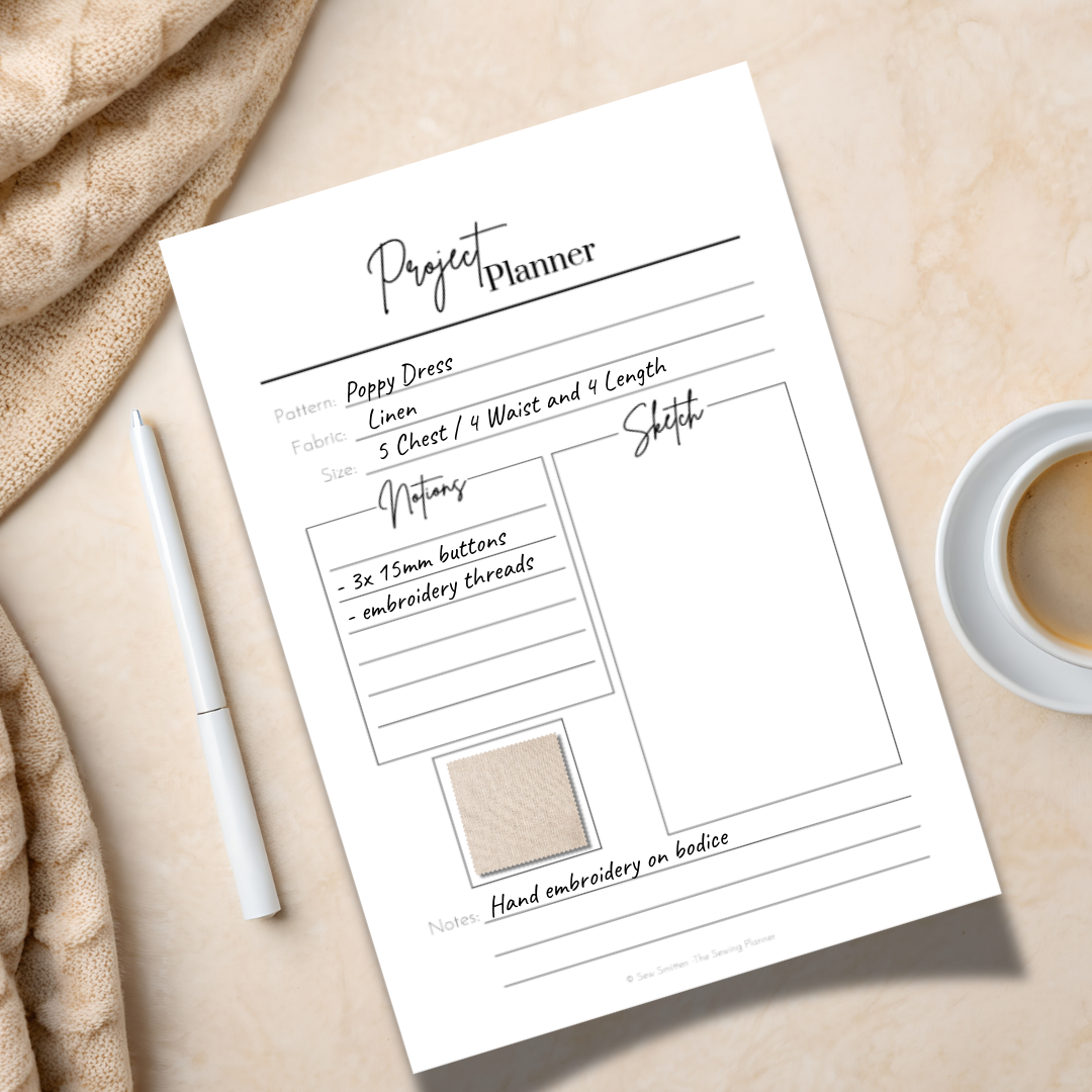 The Sewing Planner - PDF Printable