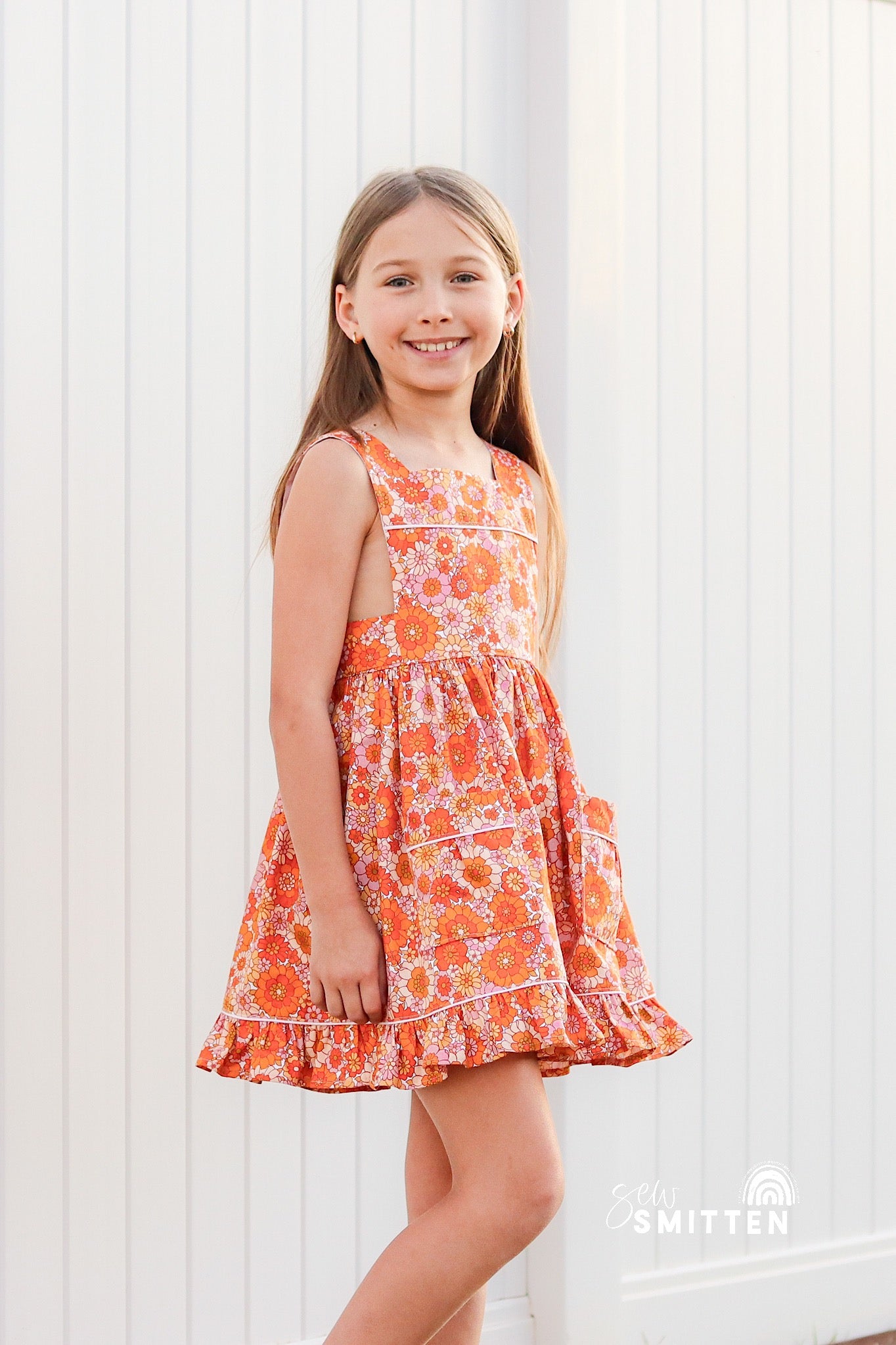 OOAK Pansy Pinny - Ready to Post (Size 6)