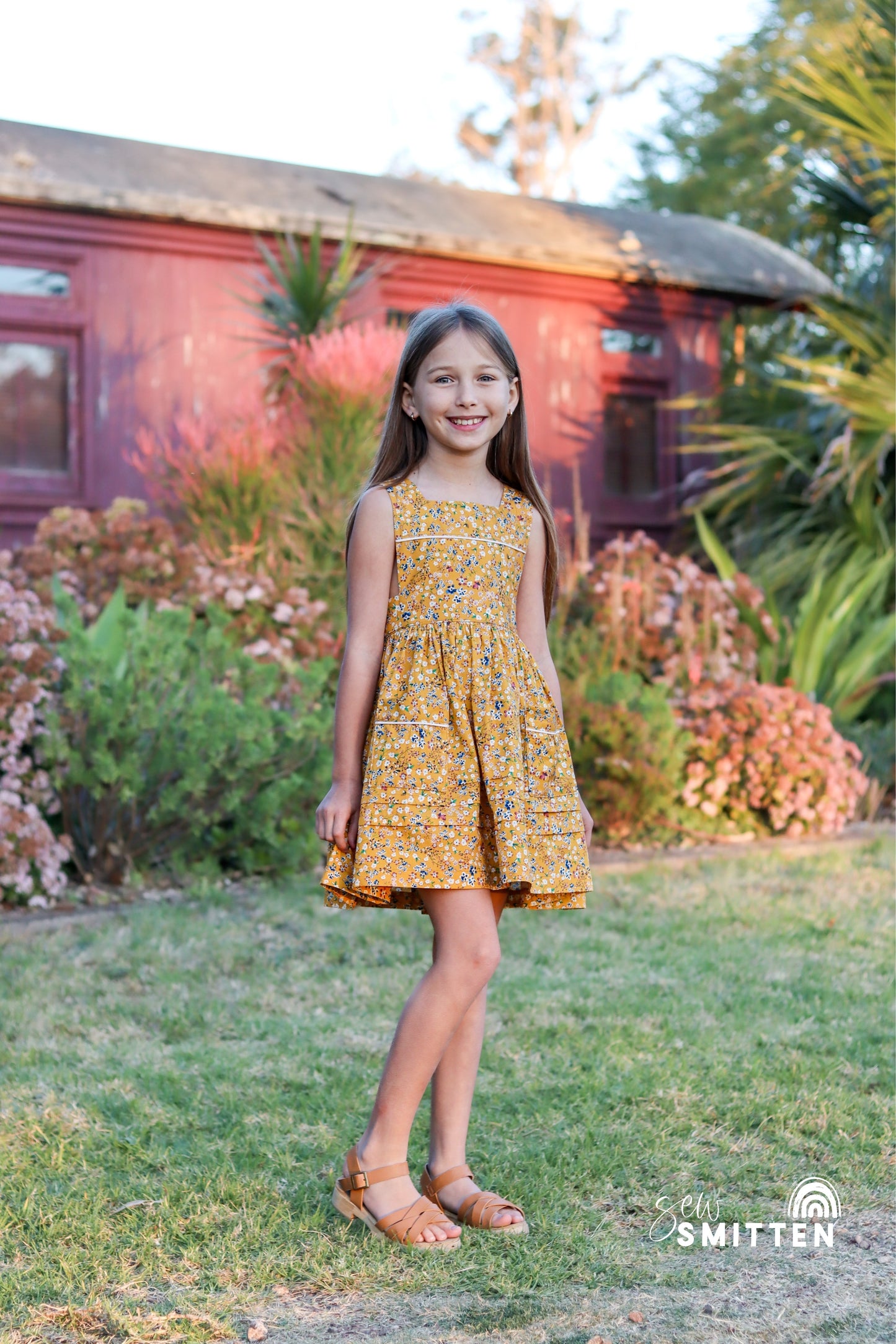 Margot Pansy Pinny - Ready to Post (Size 6)