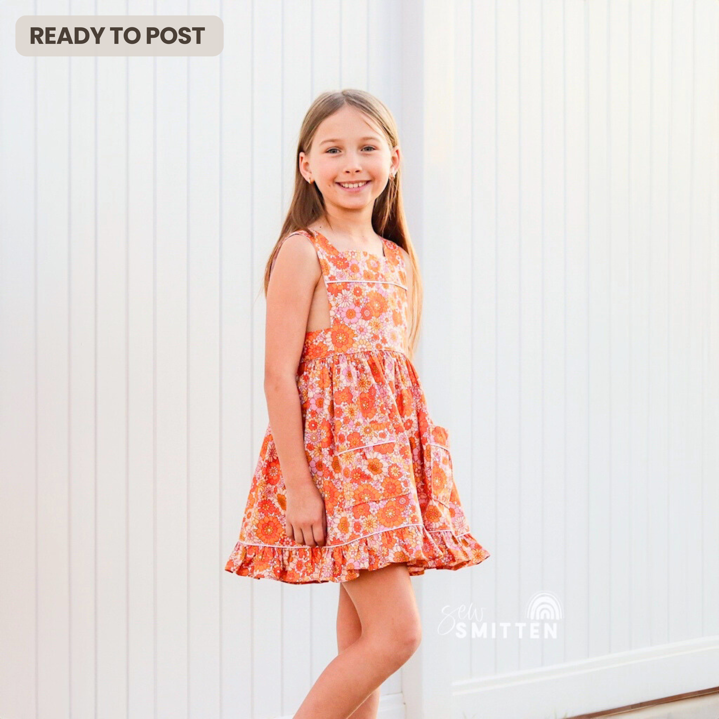 OOAK Pansy Pinny - Ready to Post (Size 6)