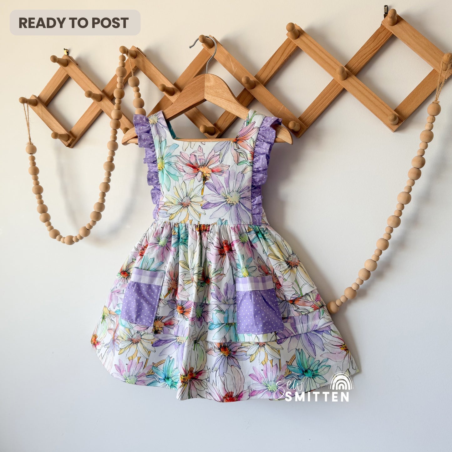 OOAK Pansy Pinny - Ready to Post (Size 2)